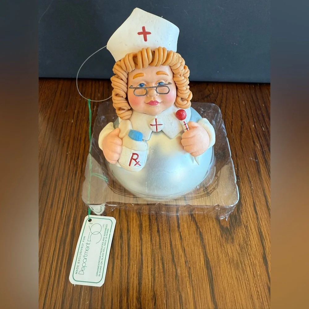 DEPARTMENT 56 Noel Nurse Christmas Ornament Glasses RX - Picture 2 of 9